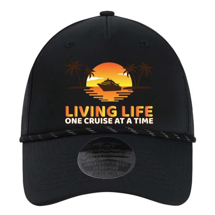 Living Life One Cruise At A Time Funny Cruise Ship Funny Gift Performance The Dyno Cap