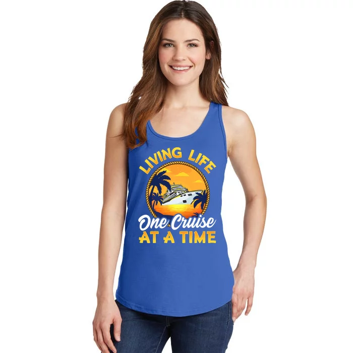 Living Life One Cruise At A Time Ladies Essential Tank