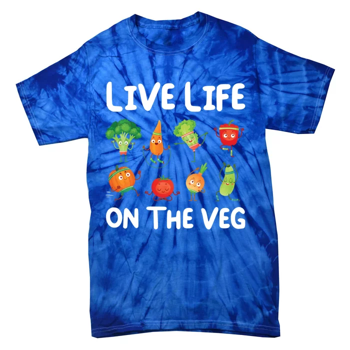 Live Life On The Veg For Vegetarian Gift Tie-Dye T-Shirt