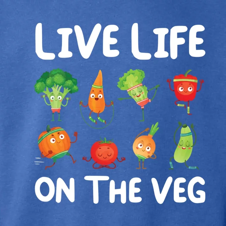 Live Life On The Veg For Vegetarian Gift Toddler Hoodie