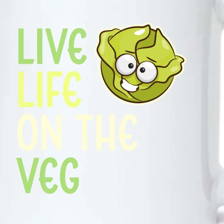 Live Life On The Veg Funny Vegetable Lettuce Vegan Lifestyle Cool Gift Black Color Changing Mug