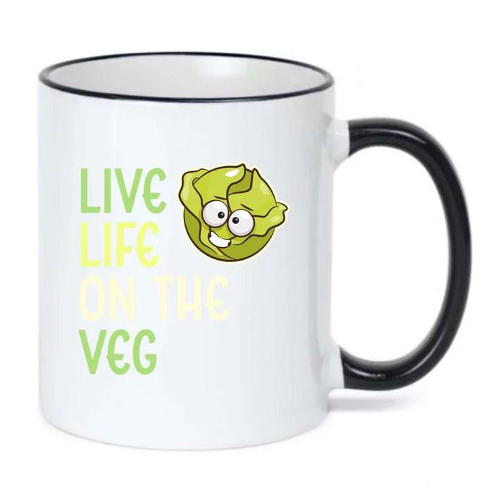 Live Life On The Veg Funny Vegetable Lettuce Vegan Lifestyle Cool Gift Black Color Changing Mug