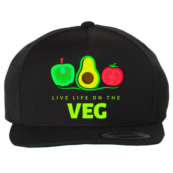 Live Life On The Veg Gift Wool Snapback Cap