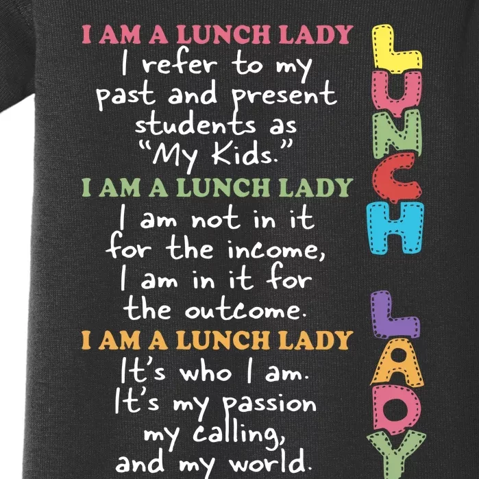 Lunch Lady Proud Lunch Lady Gift For Cafeteria Worker Cafeteria Squad Baby Bodysuit