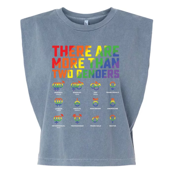 Love Lgbt Pride Them There Are More Than Two Genders Garment-Dyed Women's Muscle Tee