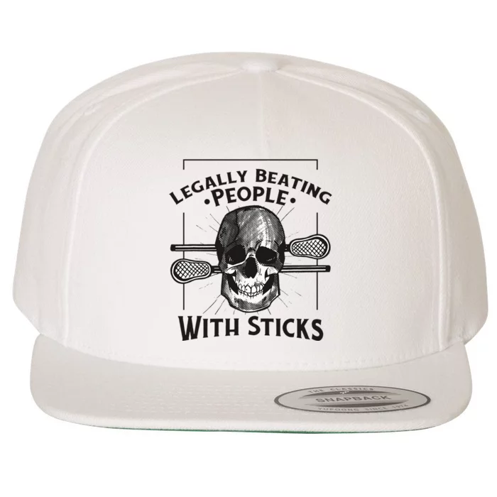 Lacrosse Lacrosse Player Stick Quote Wool Snapback Cap