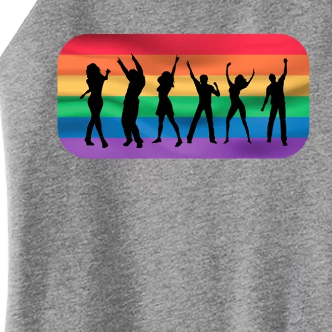 Lgbt Lgbtq Pride Awareness Dancing For Gays And Lesbians Gift Women’s Perfect Tri Rocker Tank