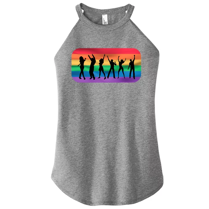 Lgbt Lgbtq Pride Awareness Dancing For Gays And Lesbians Gift Women’s Perfect Tri Rocker Tank