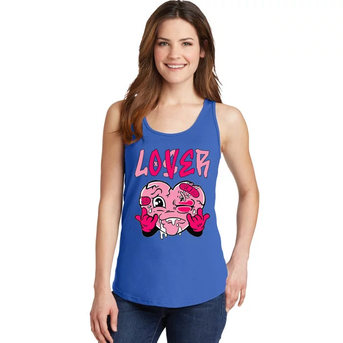 Loser Lover Pink Drip Heart Matching Ladies Essential Tank