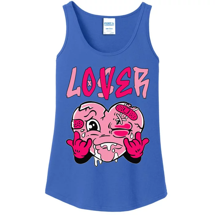 Loser Lover Pink Drip Heart Matching Ladies Essential Tank