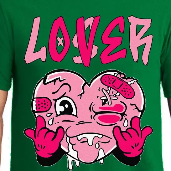 Loser Lover Pink Drip Heart Matching Pajama Set