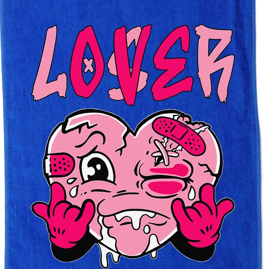 Loser Lover Pink Drip Heart Matching Platinum Collection Golf Towel