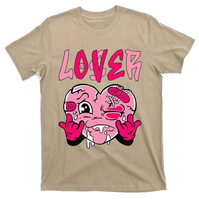 Loser Lover Pink Drip Heart Matching T-Shirt