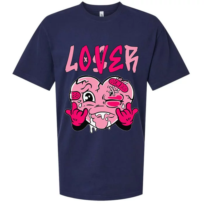 Loser Lover Pink Drip Heart Matching Sueded Cloud Jersey T-Shirt