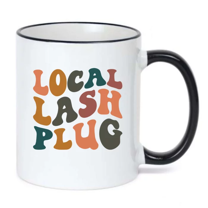 Local Lash Plug Lash Tech Lash Artist Retro Eyelash Gift Black Color Changing Mug