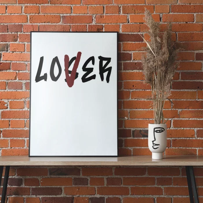 Lover Loser Play On Word Gift Idea Trending Matching Sneaker Poster