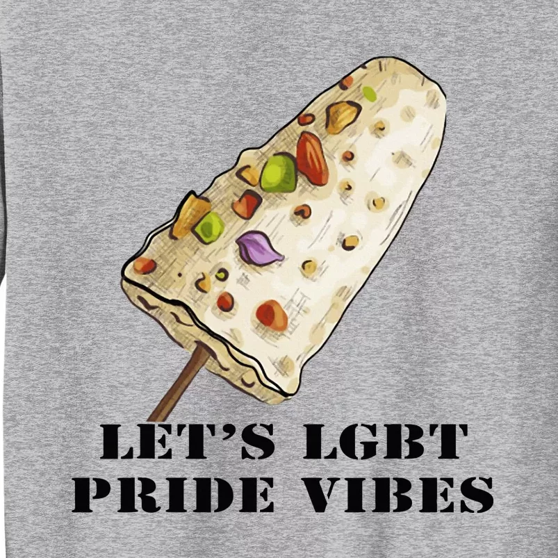 LetS Lgbt Pride Vibes Retro 70s Style Ice Creams Tall Sweatshirt