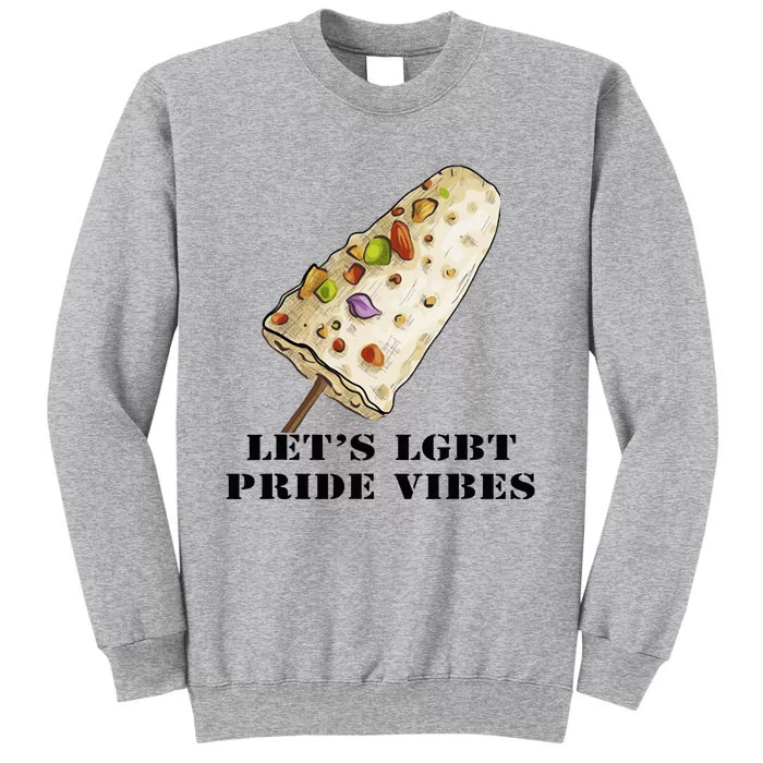 LetS Lgbt Pride Vibes Retro 70s Style Ice Creams Tall Sweatshirt