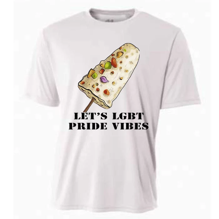 LetS Lgbt Pride Vibes Retro 70s Style Ice Creams Cooling Performance Crew T-Shirt