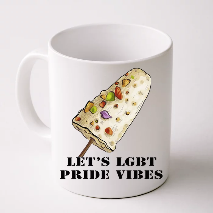 LetS Lgbt Pride Vibes Retro 70s Style Ice Creams Front & Back Coffee Mug