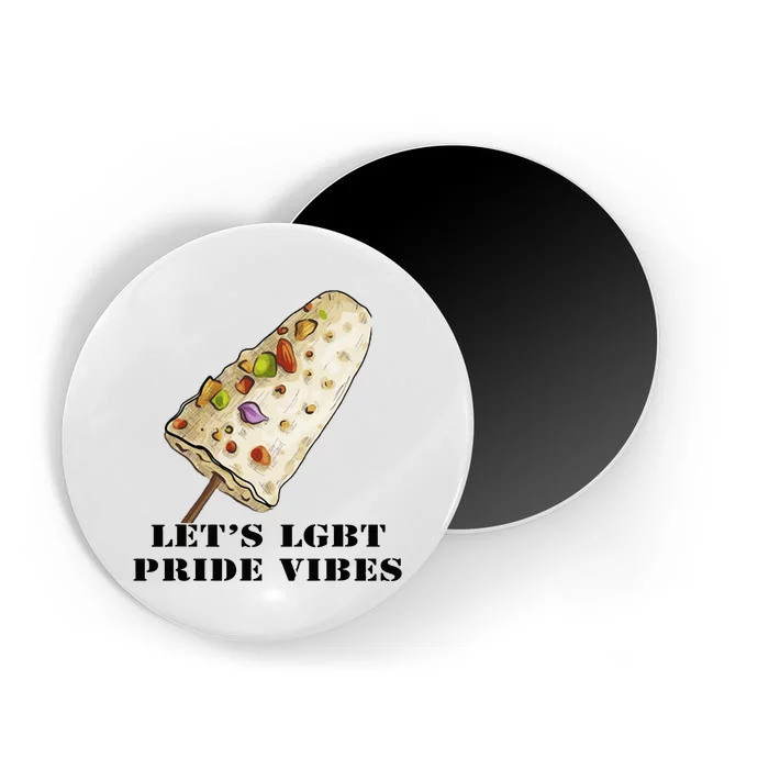 LetS Lgbt Pride Vibes Retro 70s Style Ice Creams Magnet