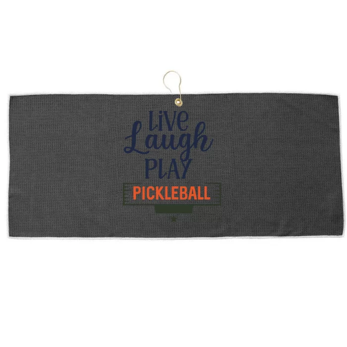 Live Laugh Play Pickleball Gift For Pickleball Fan Sport Large Microfiber Waffle Golf Towel