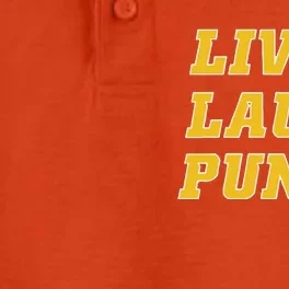 Live Laugh Punt Dry Zone Grid Performance Polo