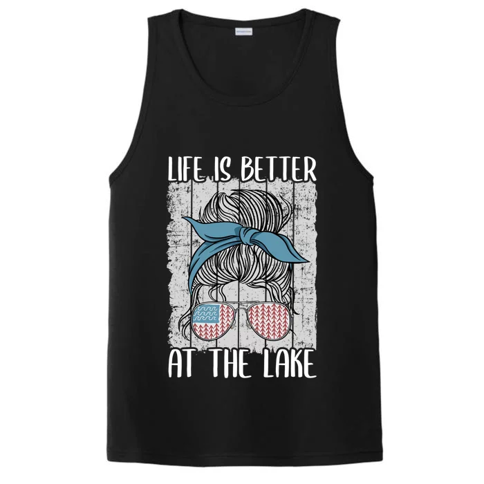 Lake Life Pontoon Queen Boating Life Is Better At The Lake Gift Performance Tank