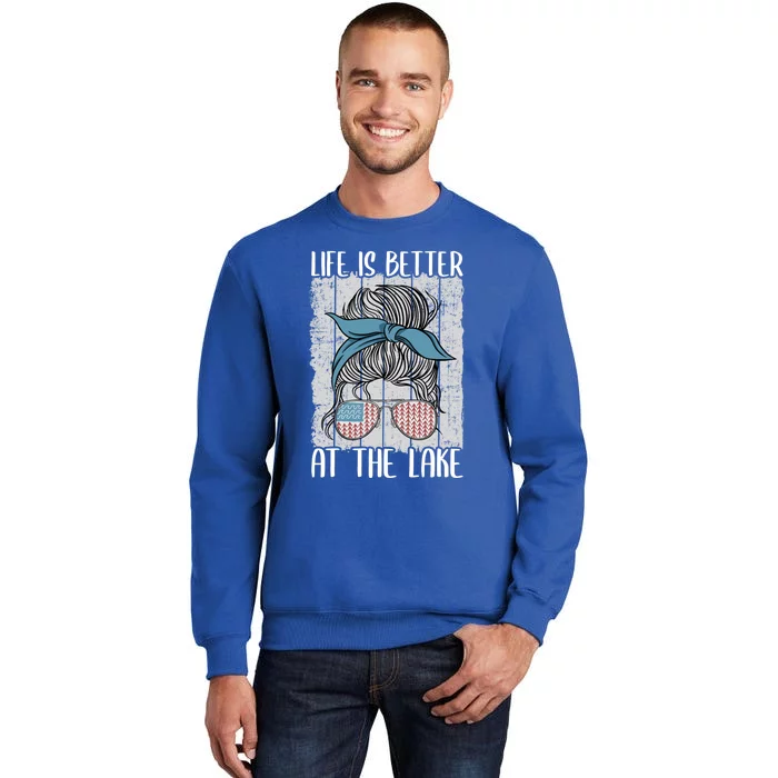 Lake Life Pontoon Queen Boating Life Is Better At The Lake Gift Sweatshirt