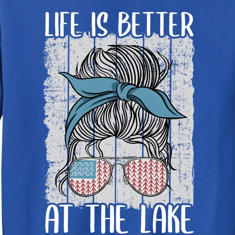 Lake Life Pontoon Queen Boating Life Is Better At The Lake Gift Sweatshirt