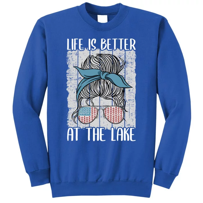 Lake Life Pontoon Queen Boating Life Is Better At The Lake Gift Sweatshirt