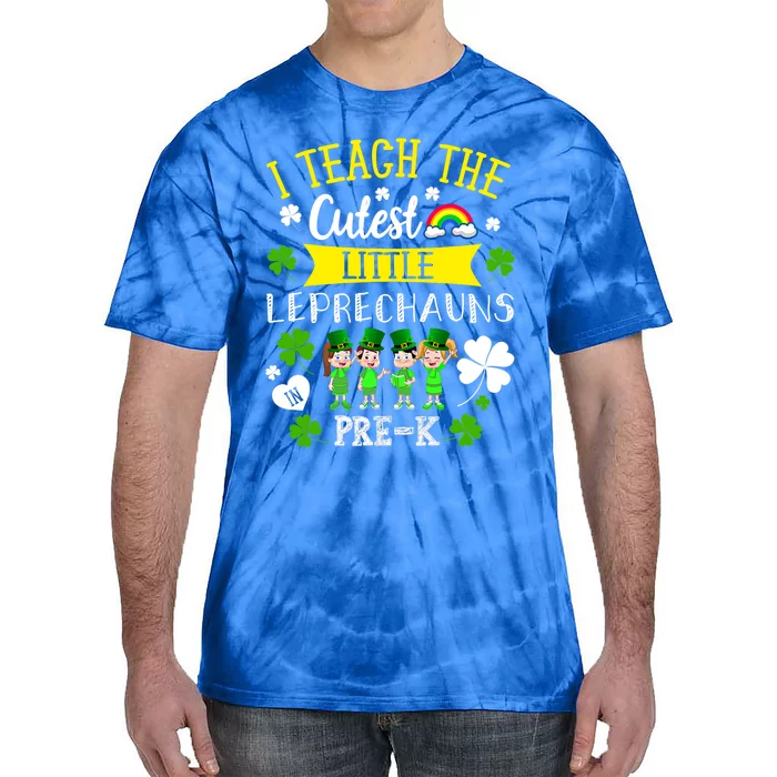 Lucky Leprechauns Pre K Teacher Shamrock St Patrick's Day Meaningful Gift Tie-Dye T-Shirt