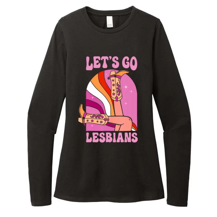 Lgbt Lesbian Pride Month Cowgirl Boots LetS Go Lesbians Womens CVC Long Sleeve Shirt