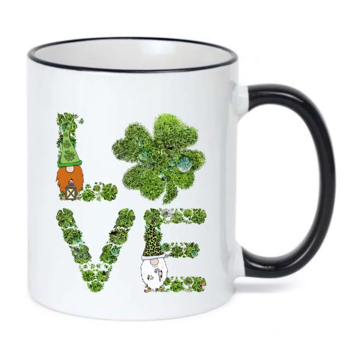 Love Leprechauns Quatrefoil Clover Shamrock St Patricks Day Gift Black Color Changing Mug