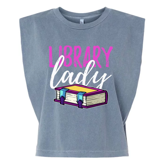 Librarian Library Reading Bookworm Books Garment-Dyed Women's Muscle Tee