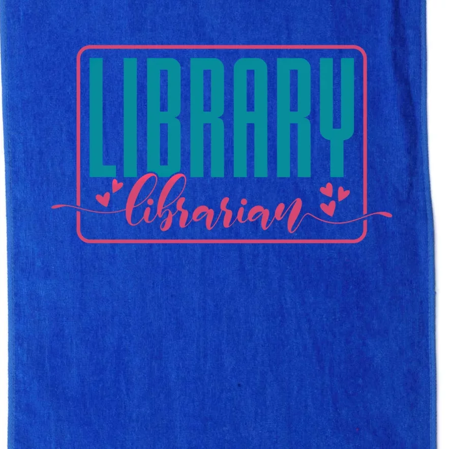 Library Librarian Reading Books And Bookworm Library Day Great Gift Platinum Collection Golf Towel