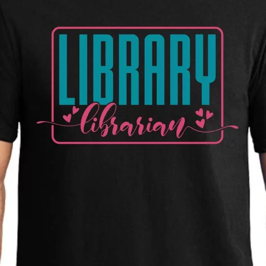 Library Librarian Reading Books And Bookworm Library Day Gift Pajama Set