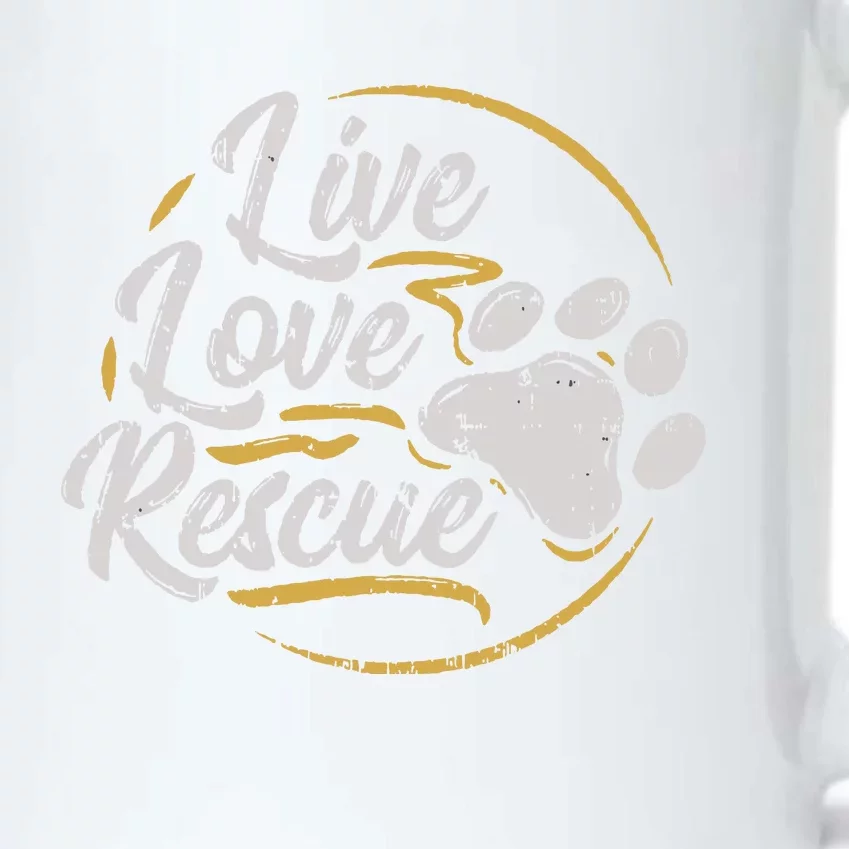 Live Love Rescue Dog Lover Adopt A Dog Adoption Black Color Changing Mug