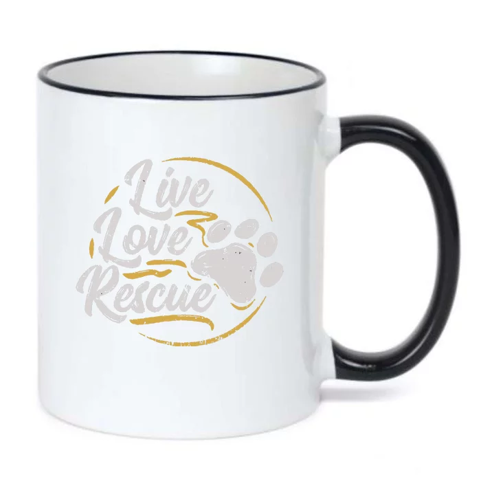 Live Love Rescue Dog Lover Adopt A Dog Adoption Black Color Changing Mug