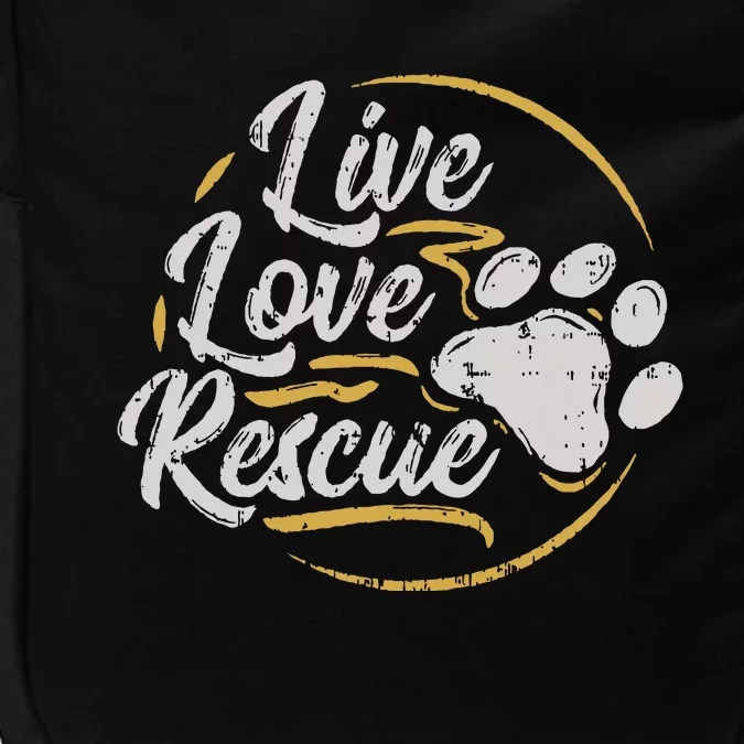 Live Love Rescue Dog Lover Adopt A Dog Adoption Impact Tech Backpack