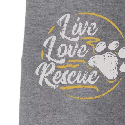 Live Love Rescue Dog Lover Adopt A Dog Adoption Doggie 3-End Fleece Hoodie