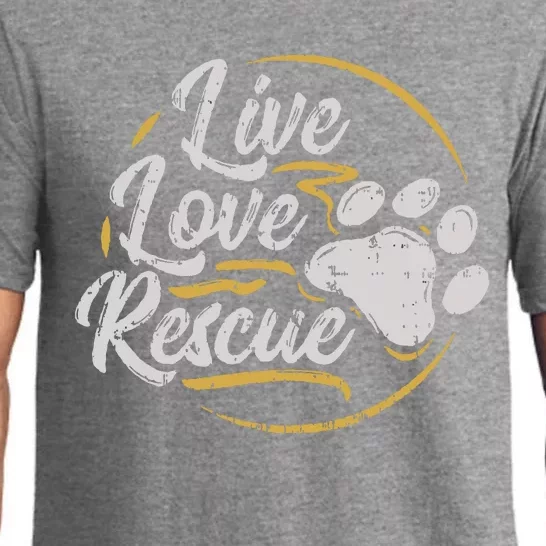 Live Love Rescue Dog Lover Adopt A Dog Adoption Pajama Set