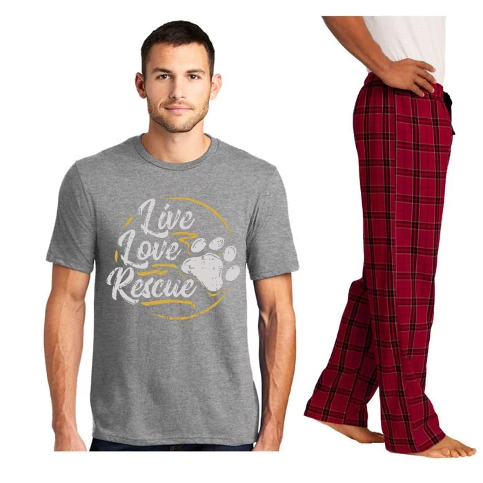 Live Love Rescue Dog Lover Adopt A Dog Adoption Pajama Set