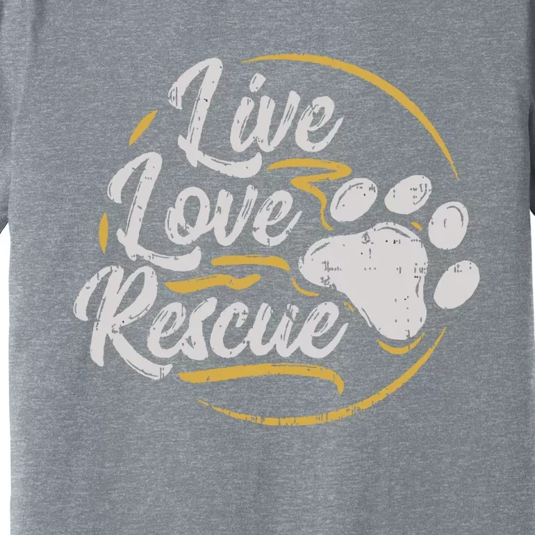 Live Love Rescue Dog Lover Adopt A Dog Adoption Premium T-Shirt