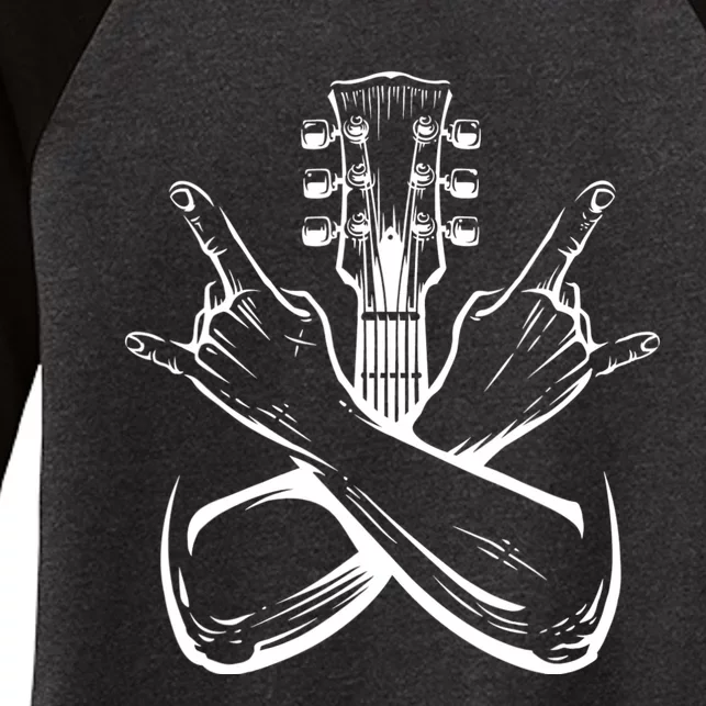 Long Live Rock And Roll Music Lovers Gift For Any Guitar Player Women's Tri-Blend 3/4-Sleeve Raglan Shirt