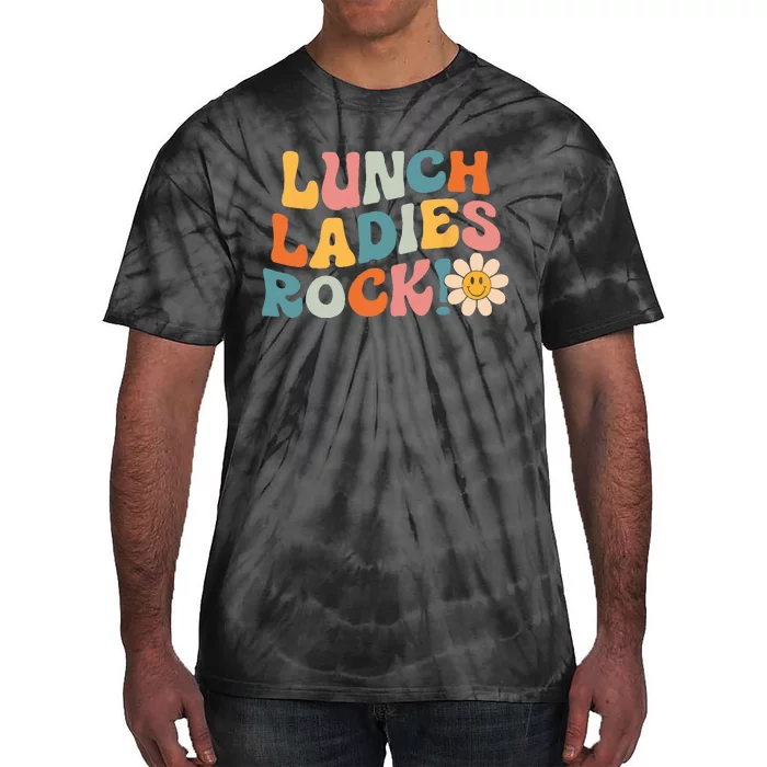 Lunch Ladies Rock! Retro Lunch Ladies Squad Cafeteria Crew Tie-Dye T-Shirt