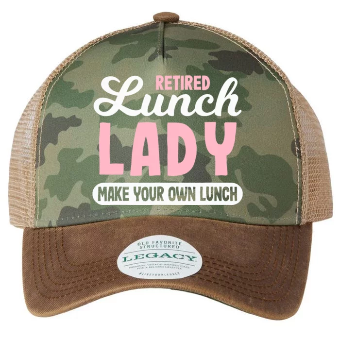 Lunch Lady Retired - Make your own Lunch Cafeteria Legacy Tie Dye Trucker Hat