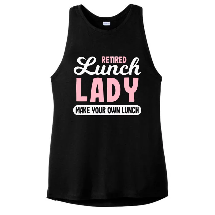 Lunch Lady Retired - Make your own Lunch Cafeteria Ladies Tri-Blend Wicking Tank