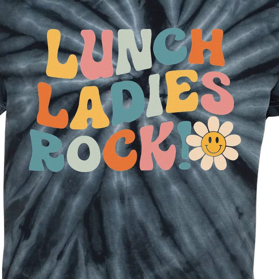 Lunch Ladies Rock! Retro Lunch Ladies Squad Cafeteria Crew Kids Tie-Dye T-Shirt