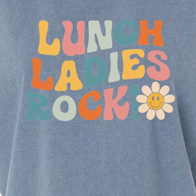 Lunch Ladies Rock! Retro Lunch Ladies Squad Cafeteria Crew Garment-Dyed Women's Muscle Tee